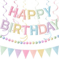 Kriyokiaa Pastel Happy Birthday Banner Set by Kriyokiaa