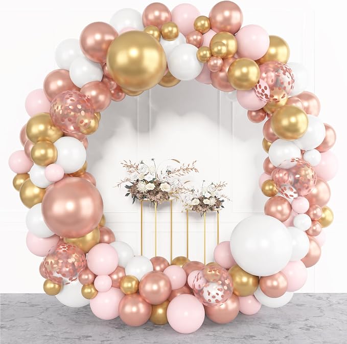 Amandir 153pcs Rose Gold Balloon Garland Arch Kit Different Sizes | 18 12 10 5 - Image 5