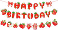 MEETINGU Strawberry Bow Happy Birthday Banner Birthday Party Decorations by MEETINGU