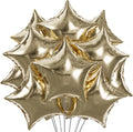 25Pcs Champagne Gold Star Shaped Balloons 18Inch Foil Mylar | Balloon Helium by Unknown