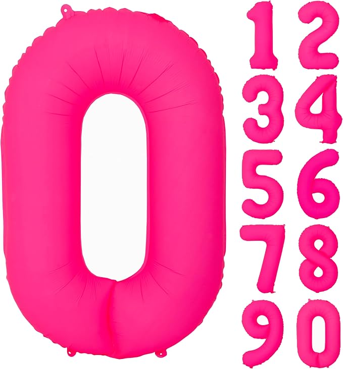 40 in Fluorescent Pink Birthday Balloon Number 0 Pink Fluorescent Number 0 | by Exquisitehighqualitypartydecorationstomeetyoureveryneed%EF%BC%81