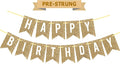 Netnology Pre-Strung Gold Glitter Happy Birthday Banner Decorations | 12 ft No by Netnology