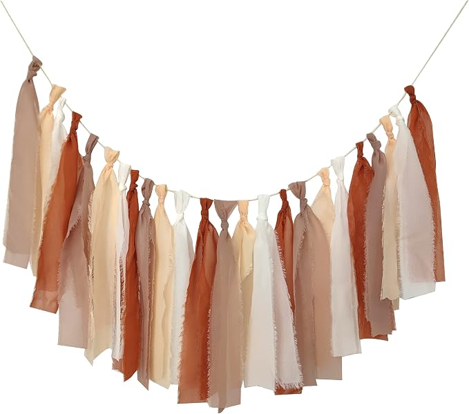 Chiffon Tassel Garland for Home Decortaion Wedding Birthday Party Backdrop by Mybbshower