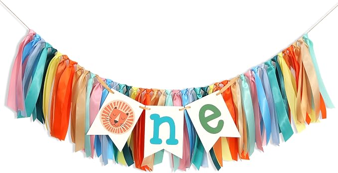 Jungle Lion 1st Birthday Highchair Banner - Image 5