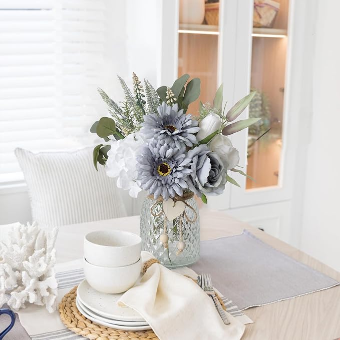 Leftover Fake Flowers in Vase - Image 8