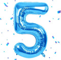 40 inch Blue Number Balloon Giant Foil Helium Balloons Blue Number 5 Balloon by Yeodong