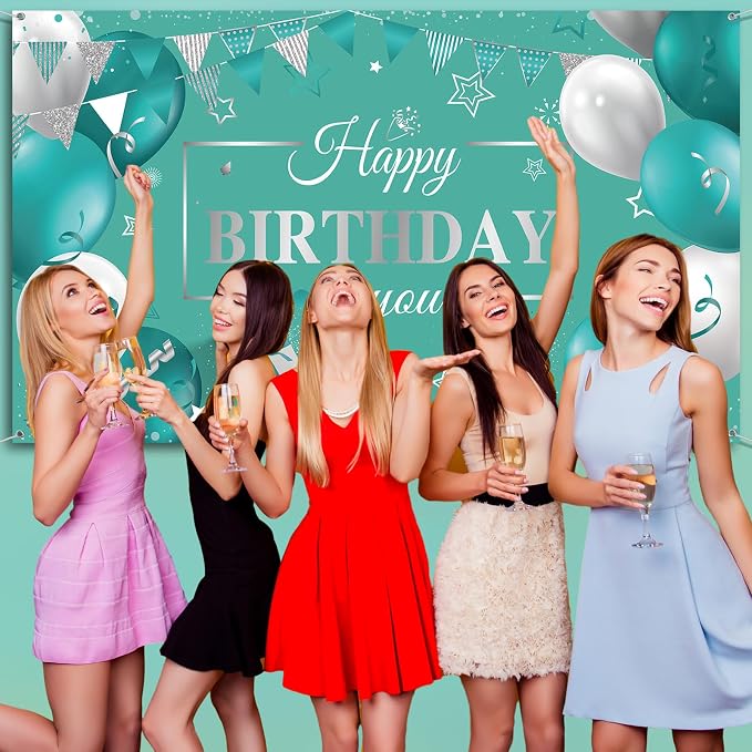 Tatuo Happy Birthday Decorations Backdrop Banner - Image 7