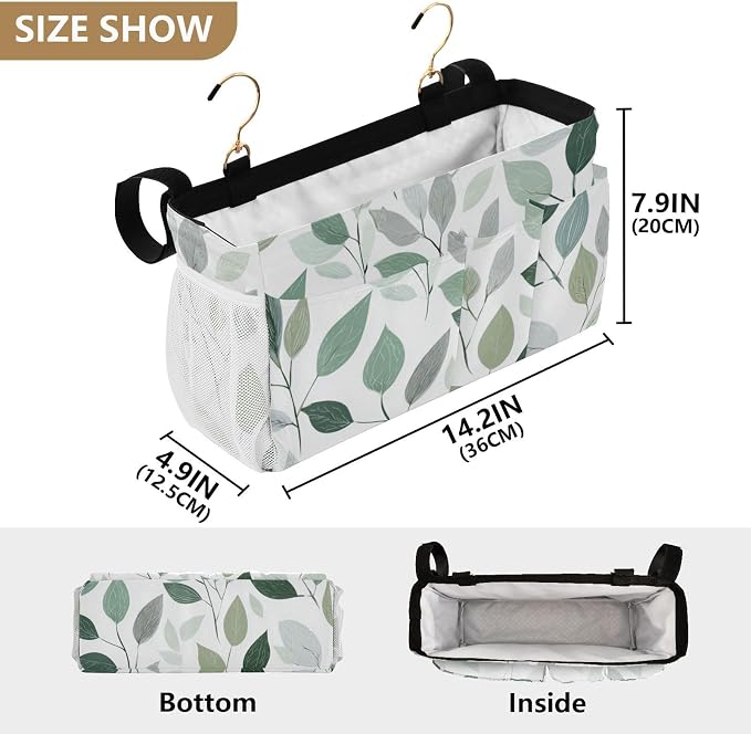 Bedside Caddy Metal Frame Hanging Organizer Bunk Bed Dorm Accessories Hook And - Image 4