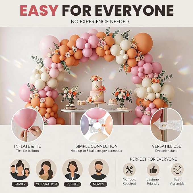 15 Pack Clear Balloon Arch Clips w/100 Pcs Balloon Rings - Image 6