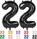 Number 21 Balloon 40Inch for 21 Year Old Birthday Decorations, Inflation Straw by Mluchee