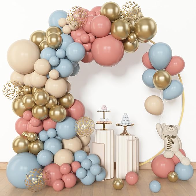 Amandir 153pcs Dusty Pink Blue Balloon Garland Arch Kit Different Sizes | 18 12 - Image 4