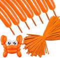 260 Long Balloons 100 Pack Orange Twisting Animal Balloons Thickening Latex by ASIYUHY