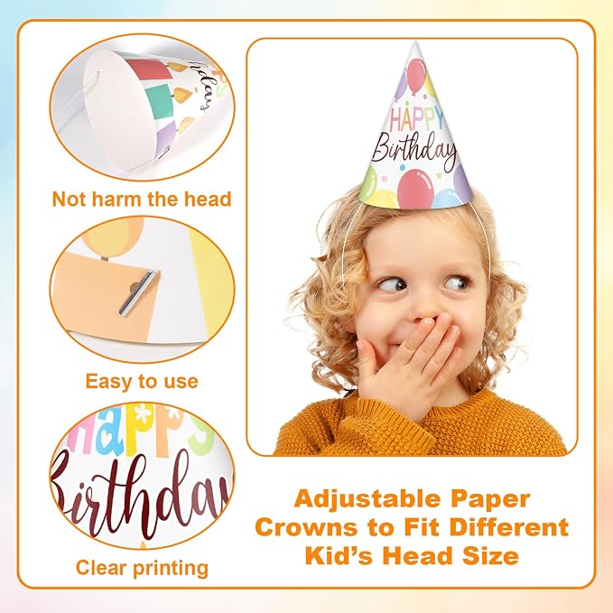Lonfliness 32Pcs Colorful Party Hats - Image 3