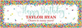 Let's Make Memories Personalized Happy Birthday Banner by LetsMakeMemories