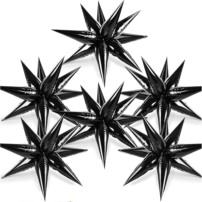 LOVESTOWN 72 PCS Black Star Balloons, Anniversary Space Themed Party Decorations by Lovestown