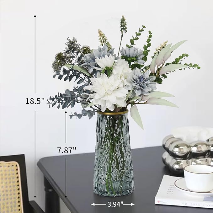 Leftover Fake Flowers in Vase, Faux Flowers in Vase, Table Centerpieces - Image 2
