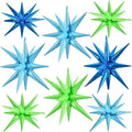 TONIFUL 8 Pcs Blue and Green Explosion Star Foil Balloon Party Decoration | 22 by TONIFUL