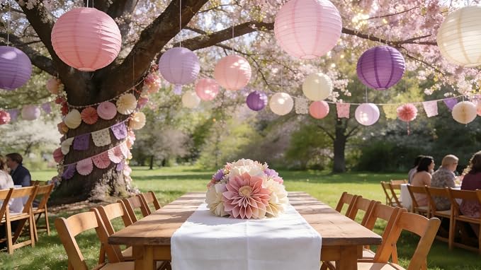 ZOOYOO 10Pcs Paper Lanterns, Baby Shower, Theme Party Garden Home Decor - Image 3