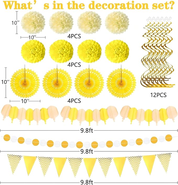 35PCS Party Decorations Paper Fan Hanging Set - Image 4