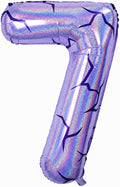 40 Inch Purple Kpop Number 7 Balloon by Froova