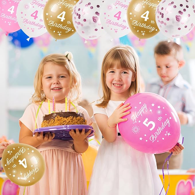 Pink 3rd Birthday Balloons for Girls - Image 6