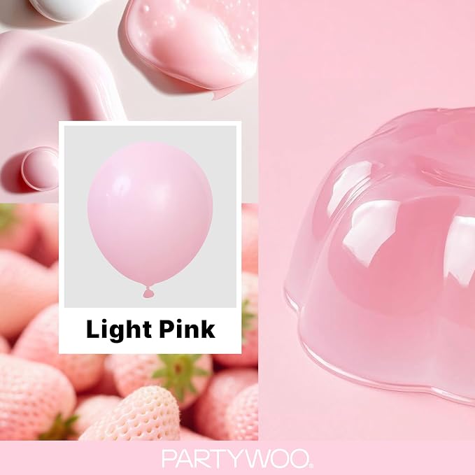 PartyWoo Light Pink Balloons 99pcs Different Sizes of 36 18 12 10 5 Inch Pastel - Image 2