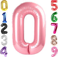 40 Inch Pastel Pink Number 0 Balloon, 0th Birthday Party Decorations | 40 Inch by Hadoife
