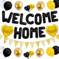 TONIFUL 16 Inch Black Welcome Home Foil Letter Balloons Banner Decor Kit | by TONIFUL