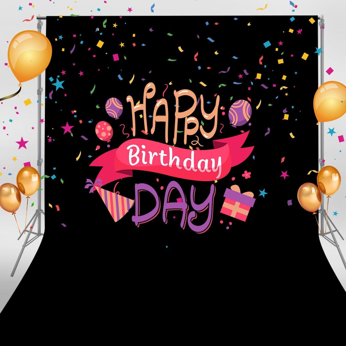 10 x 20 ft Backdrop Background Black Screen Black Backdrop for Photography Video Recording Picture Shooting high Density Polyester Fabric Pure Recording Parties Curtain