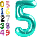 Happy Birthday Balloon 40 Inch Blue-Green 4 Balloon by Argthjy