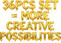 36 Pcs Gold Letter Balloons, Custom A-Z Set by GOGAKIE