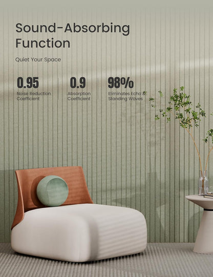 Bumusty Large Cork Board Alternative-36 x24 Felt Bulletin Board Tiles, with 30 Pushpins, 40 Adhesive Tabs, 6-Pack Slat Wall Paneling, Cork Boards for Office Push Pin Board Felt Board-Sage