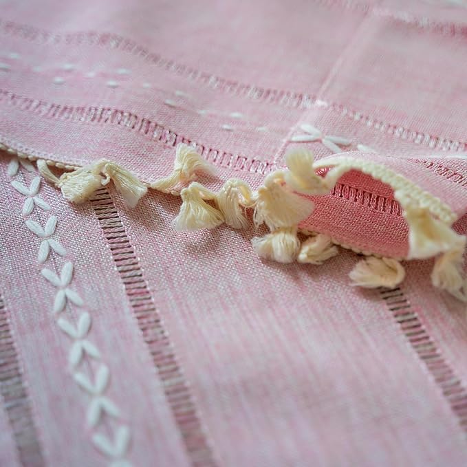 RoomTalks Cute Pink Textured Curtains - Image 9
