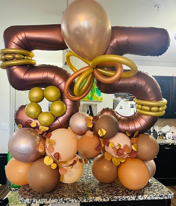 Number Balloons Brown 5 Balloon 40 inch - Image 2