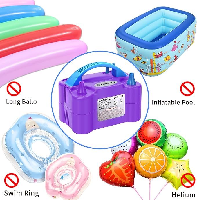Growsun Balloons Pump Kit Electric Balloon Garland Arch Kit Air Blower Inflator - Image 7
