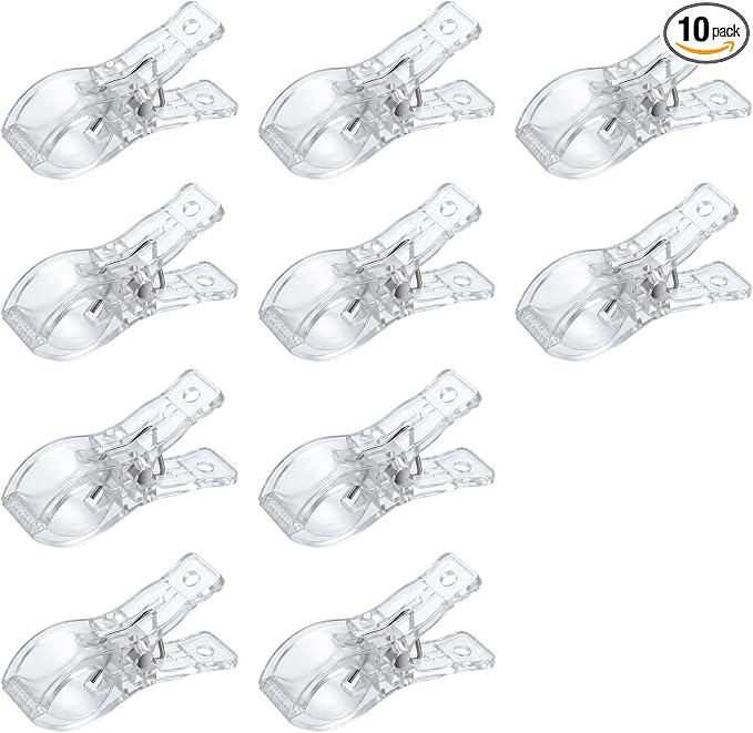 10 Pack 2.6-Inch Clips for Balloon Arch Backdrop, Heavy Duty Clear Background by Unknown