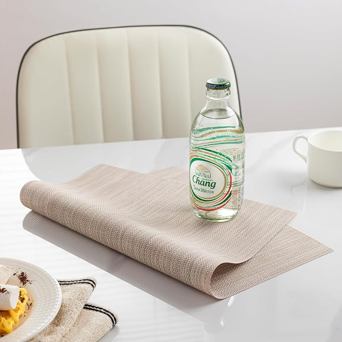 LEXMORE Placemats Set of 4 Vinyl/Plastic Woven Place Mats - Image 7