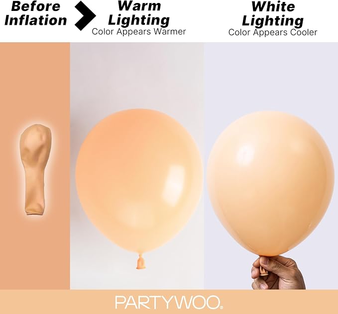 PartyWoo Nude Balloons 85pcs Apricot Boho Fall Color Different Sizes | 18 12 10 - Image 3