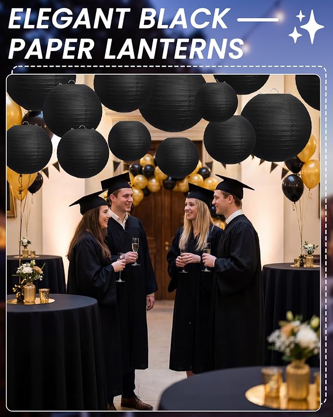 Treela 48 Pcs Paper Lanterns Party Decorations Chinese Lanterns Round Paper - Image 5