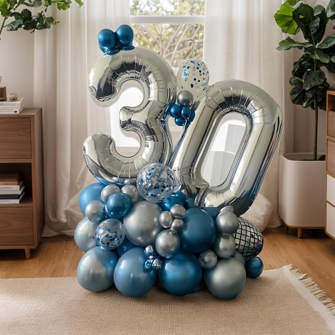 10PCS 40 Inch Large Foil Number Balloons 0-9 Set - Image 6