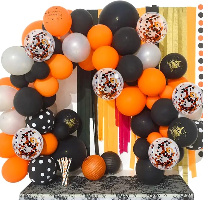 Orange Balloons 100 Pack 12 inch Thicken Latex Halloween Balloons Orange Round - Image 4