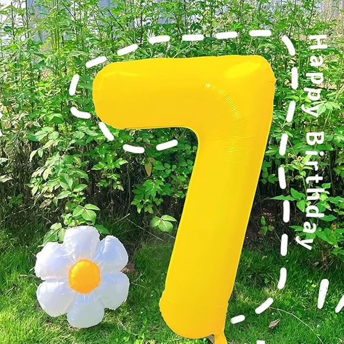 40 inch Yellow Number Balloon Giant Foil Helium Balloons Number 2 Balloon - Image 5