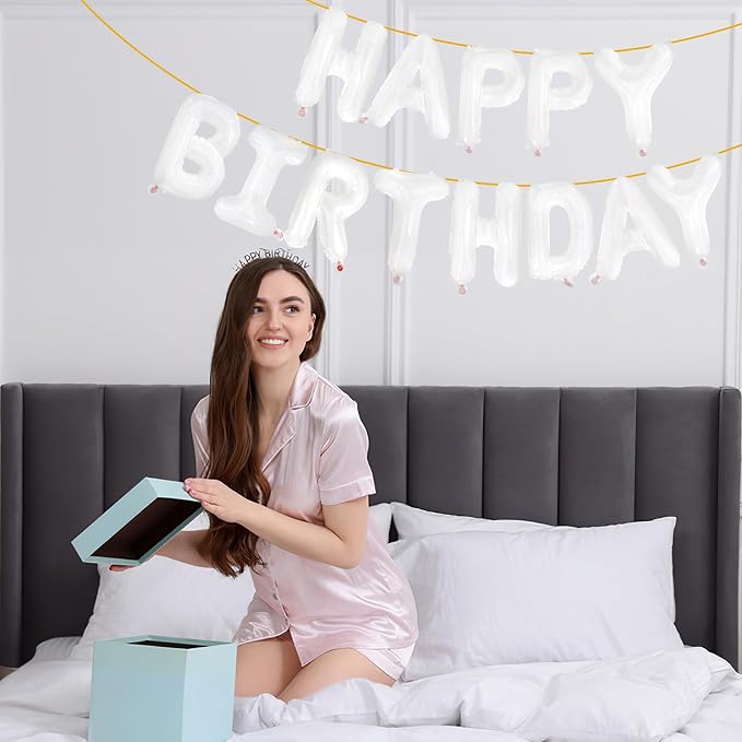 LIOZEOKUN Happy Birthday Balloon Letters 16 inch Mylar Foil Birthday Balloons - Image 6