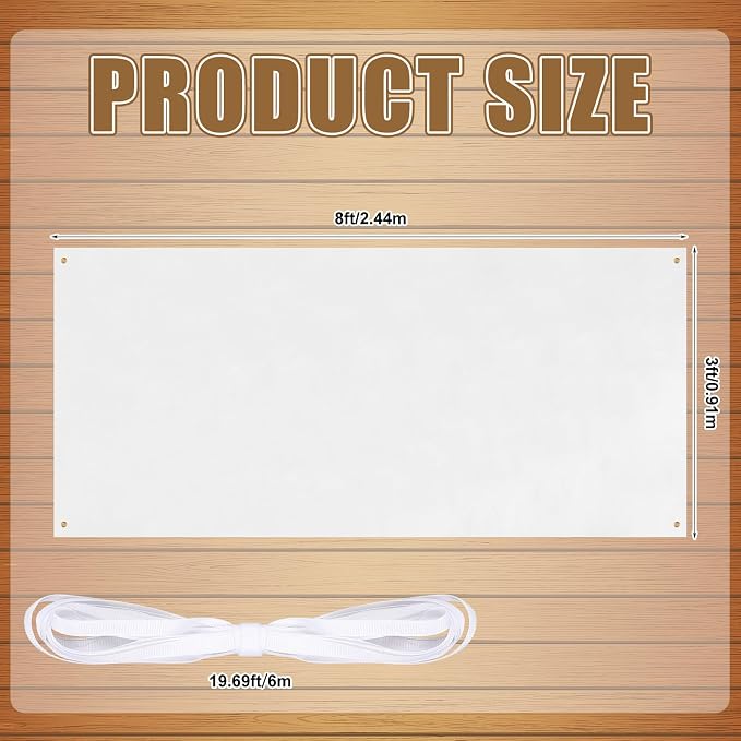 Zonon Large Blank Banners And Signs Polyester Oxford Cloth Sublimation Banner - Image 2