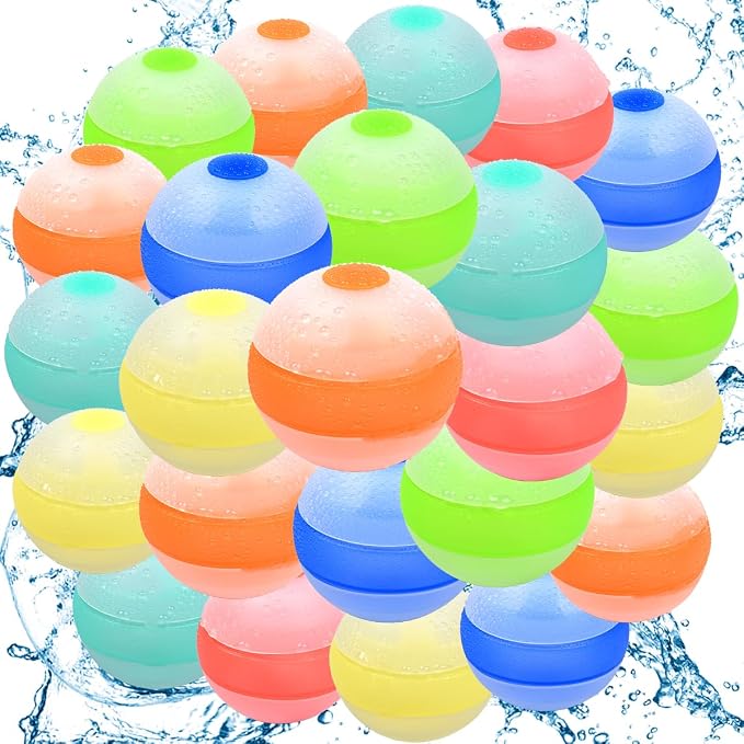 Reusable Water Balloons, Quick Fill Self-Sealing Water Bomb Balloons, by Unknown