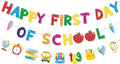 Happy First Day of School Banner, Back To School Decorations by GifloonOfficial