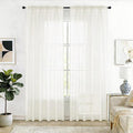 SpaceDresser Check Sheer Curtains 45 Inches Long by SpaceDresser