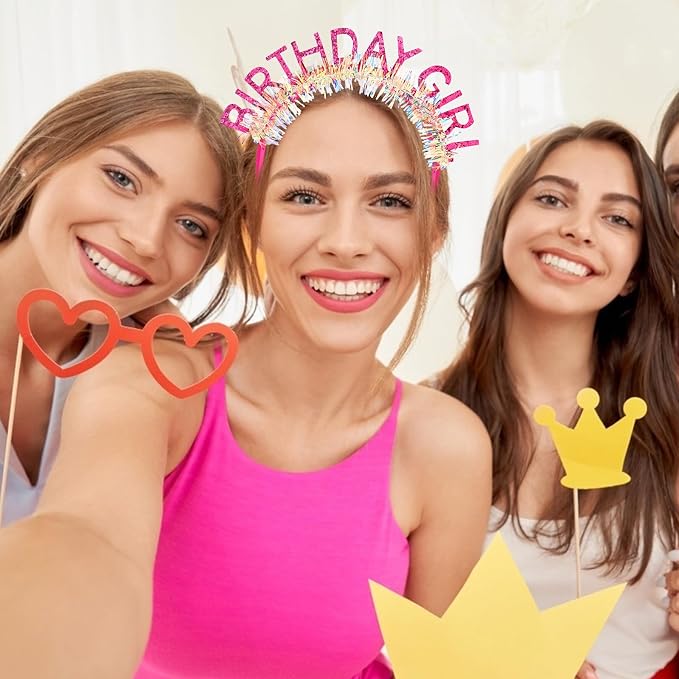 CIEHER Birthday Girl Headband Birthday Crown - Image 2