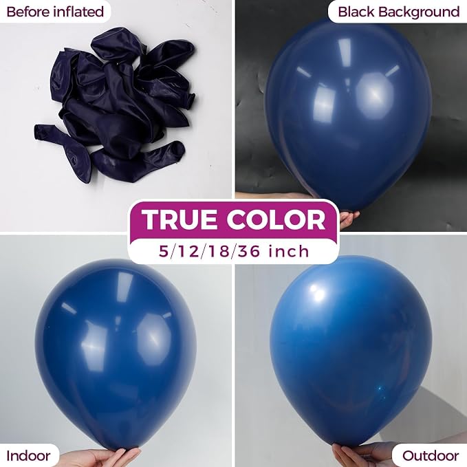 Bezente Navy Blue Giant Balloons 36 Inch - Image 2