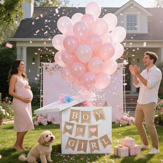28in Giant Gender Reveal Gift Box - Image 7